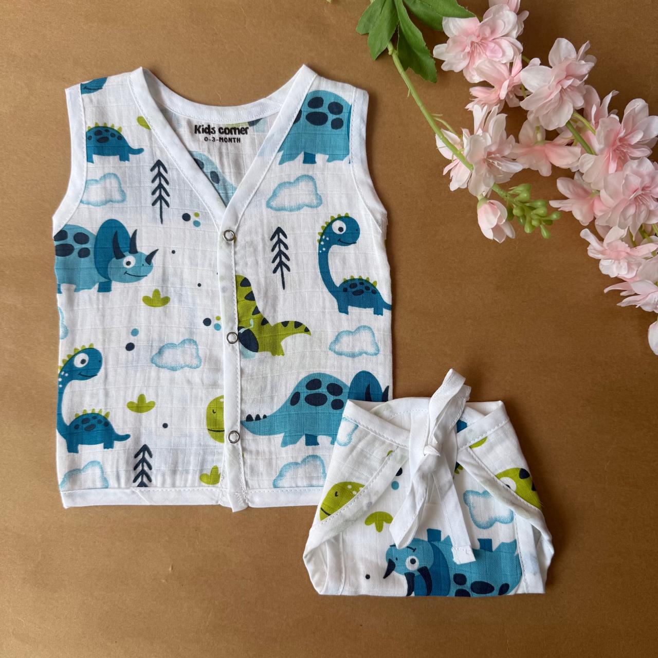 Premium Muslin Baby Jabla & Nappy Matching Sets (10 pcs)