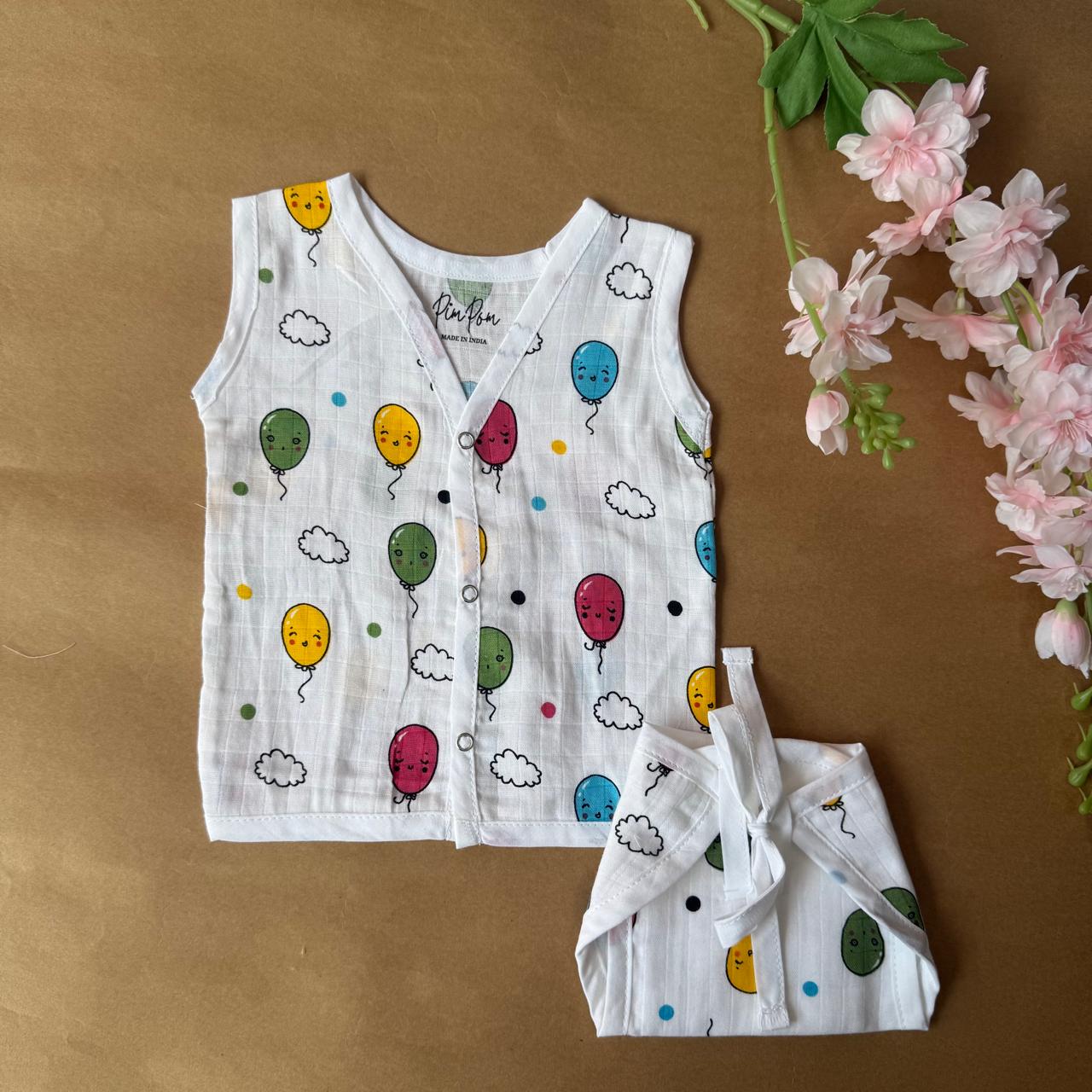 Premium Muslin Baby Jabla & Nappy Matching Sets (10 pcs)