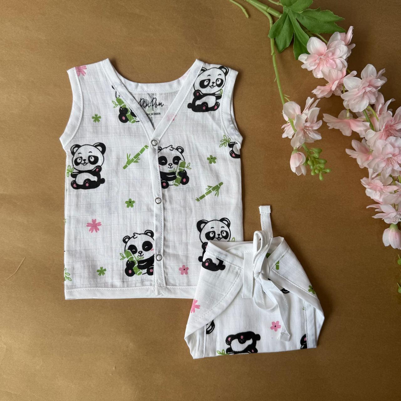 Premium Muslin Baby Jabla & Nappy Matching Sets (10 pcs)