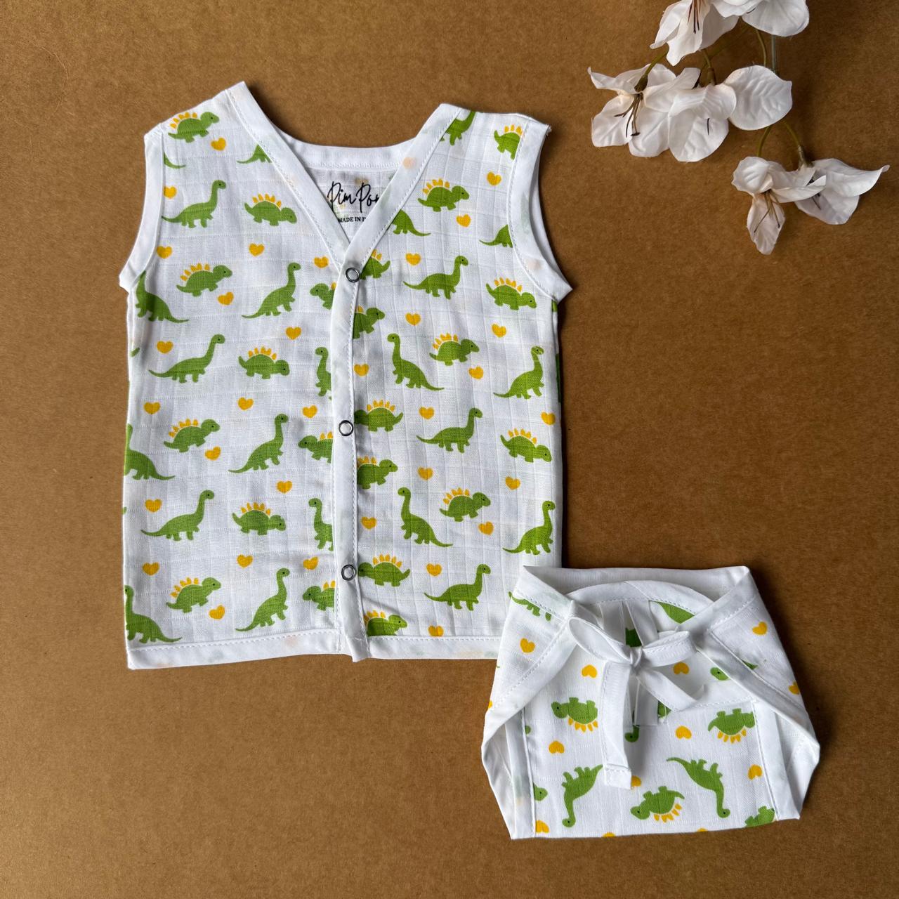 Premium Muslin Baby Jabla & Nappy Matching Sets (10 pcs)
