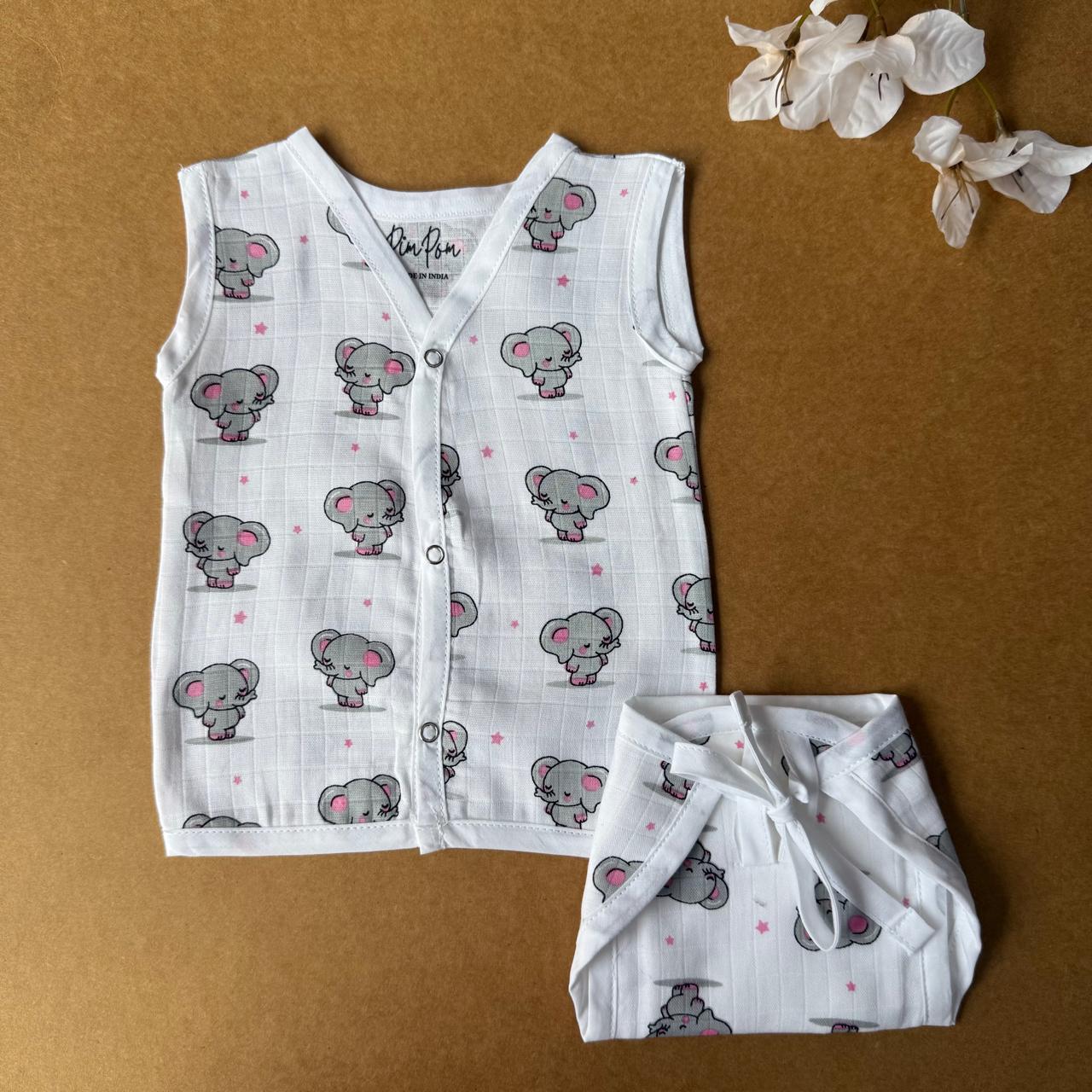 Premium Muslin Baby Jabla & Nappy Matching Sets (10 pcs)