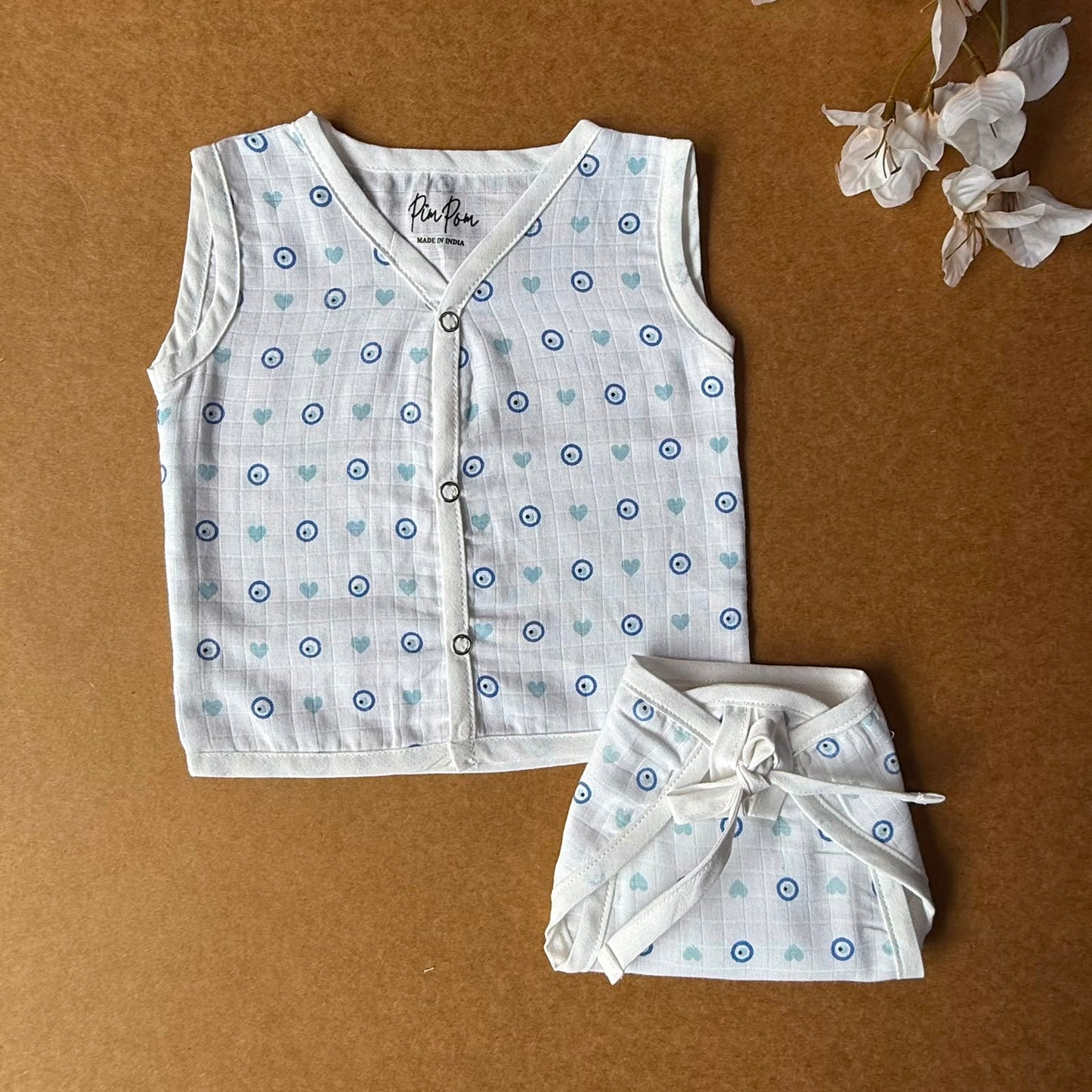 Premium Muslin Baby Jabla & Nappy Matching Sets (10 pcs)