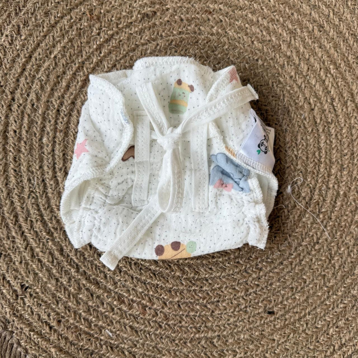 Crinkled Muslin Baby Nappy Combo (6 Pcs) - {Assorted}