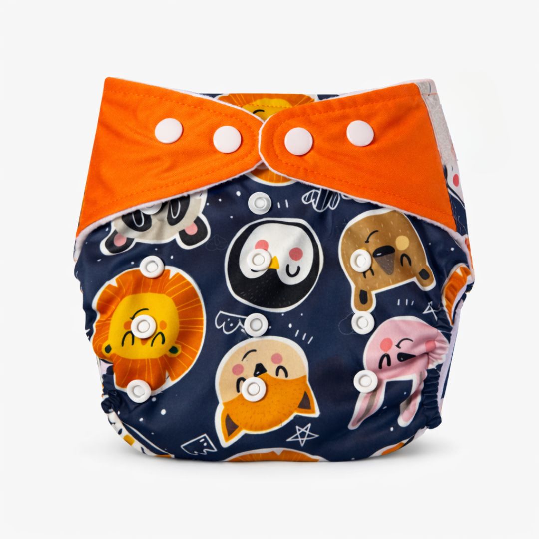 OneFit Free Size Cloth Diapers -  Animals faces