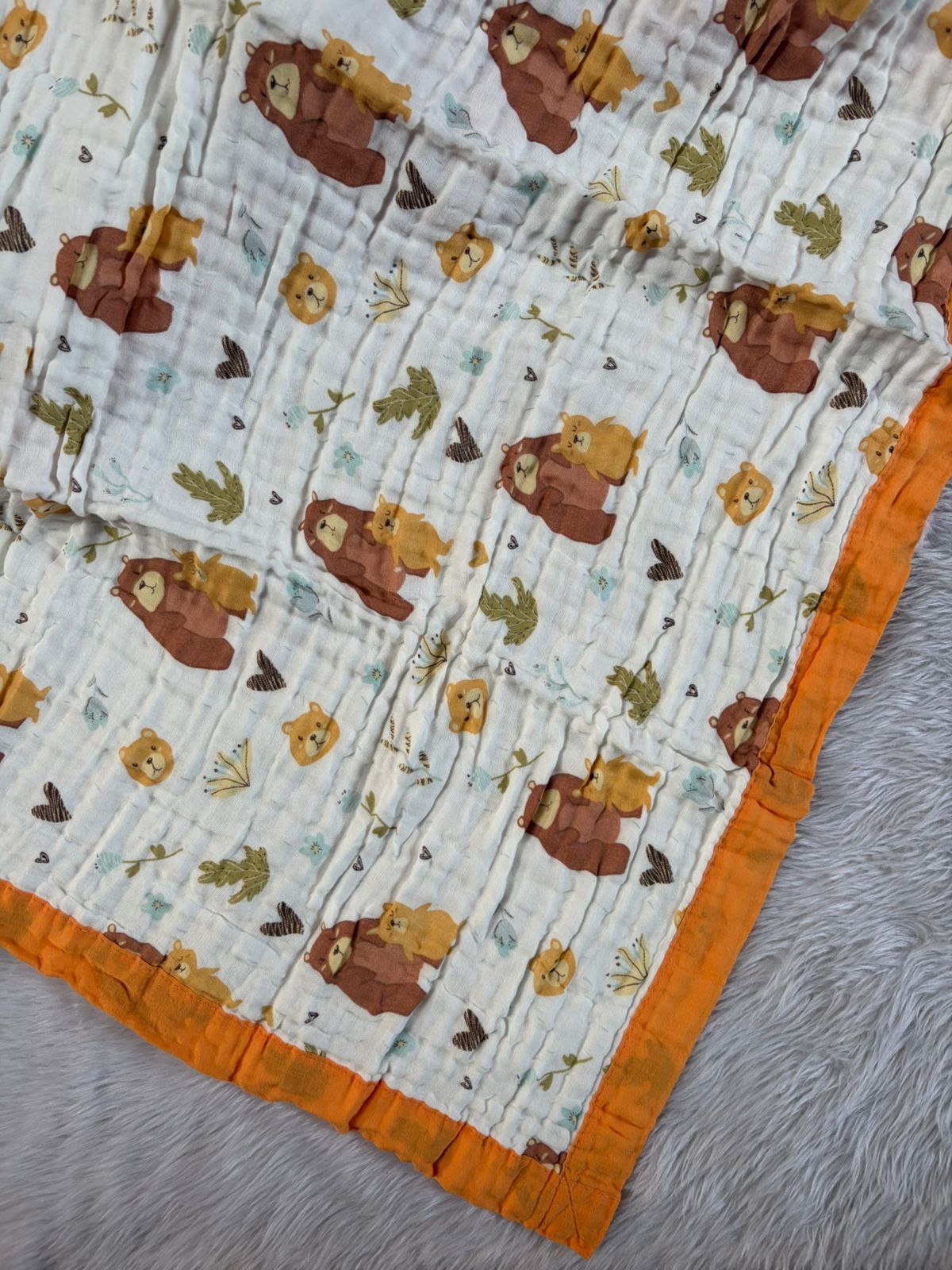 Muslin Blanket 6 Layer - Bears