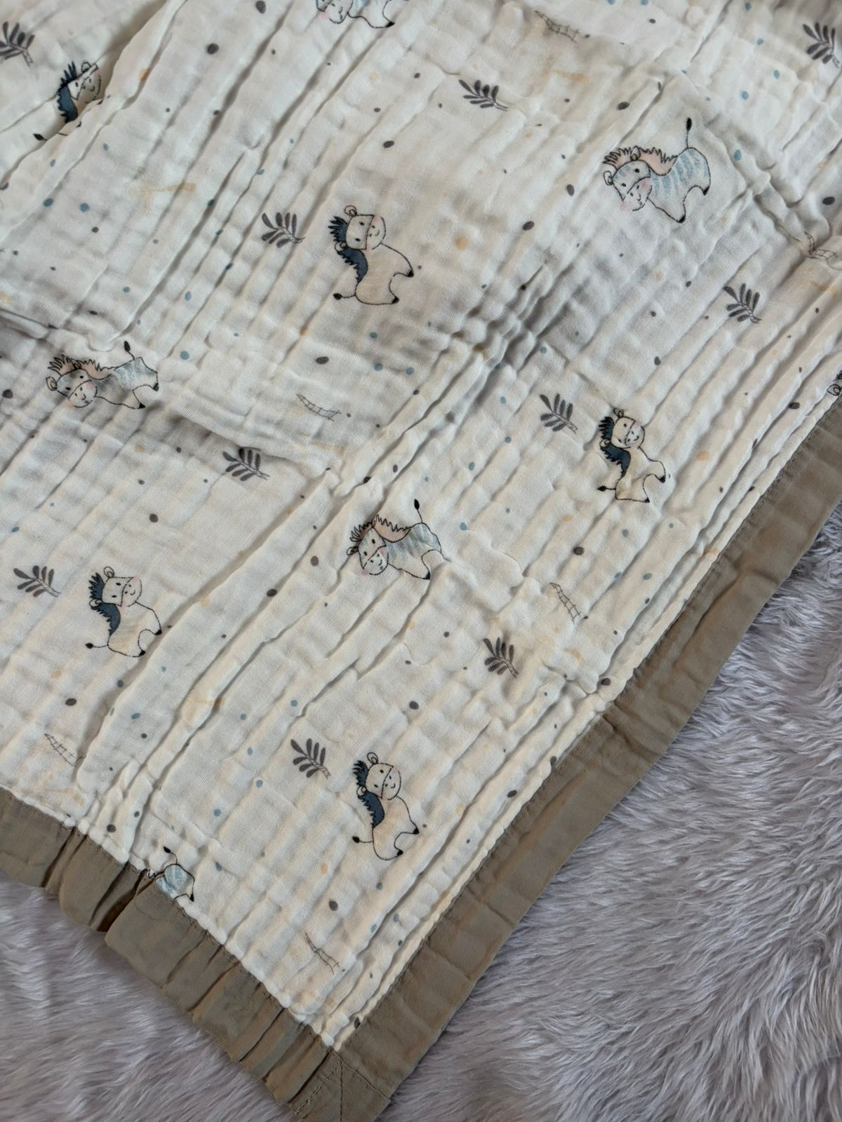 Muslin Blanket 6 Layer - Horse