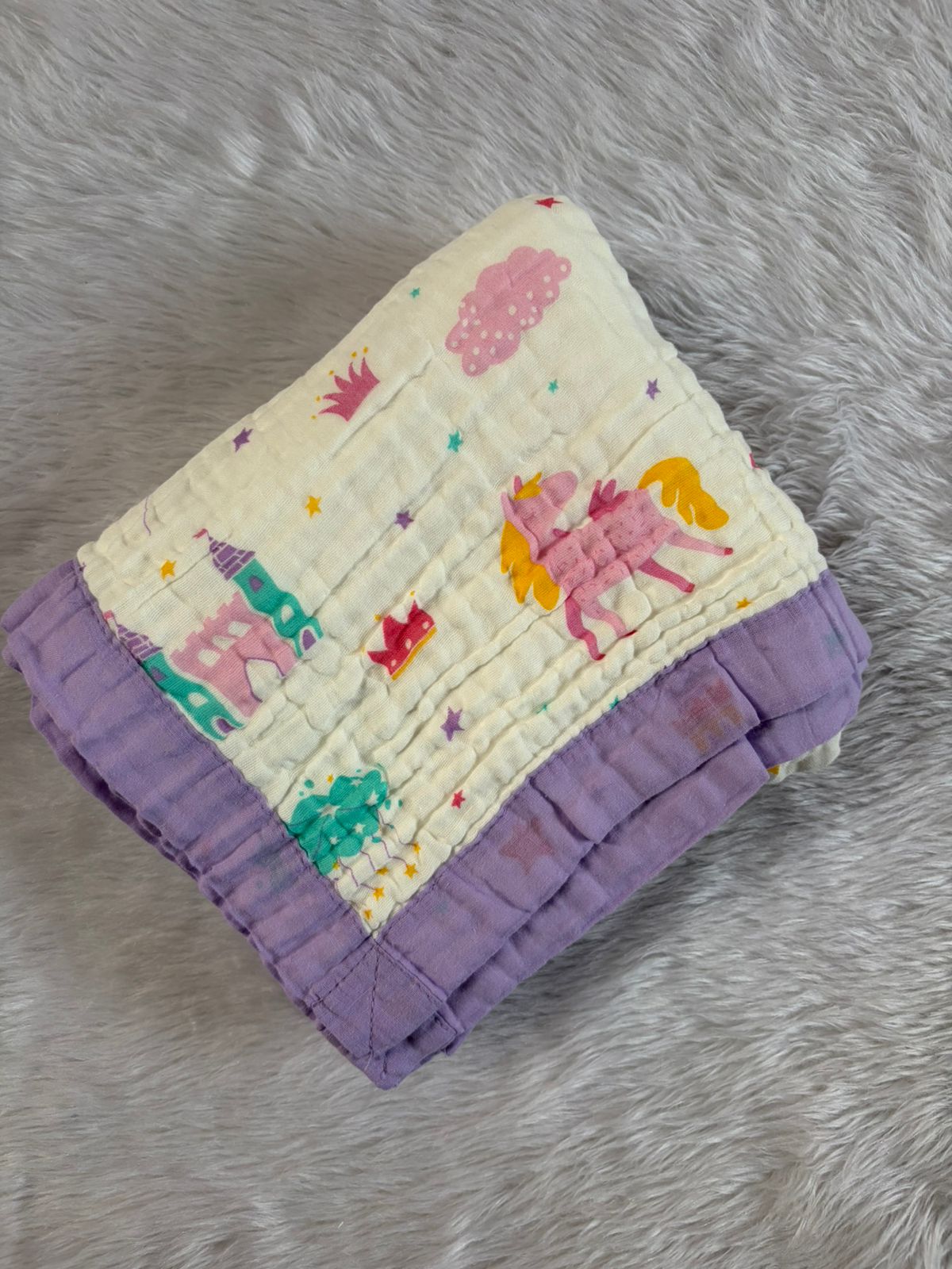 Muslin Blanket 6 Layer - Unicorn