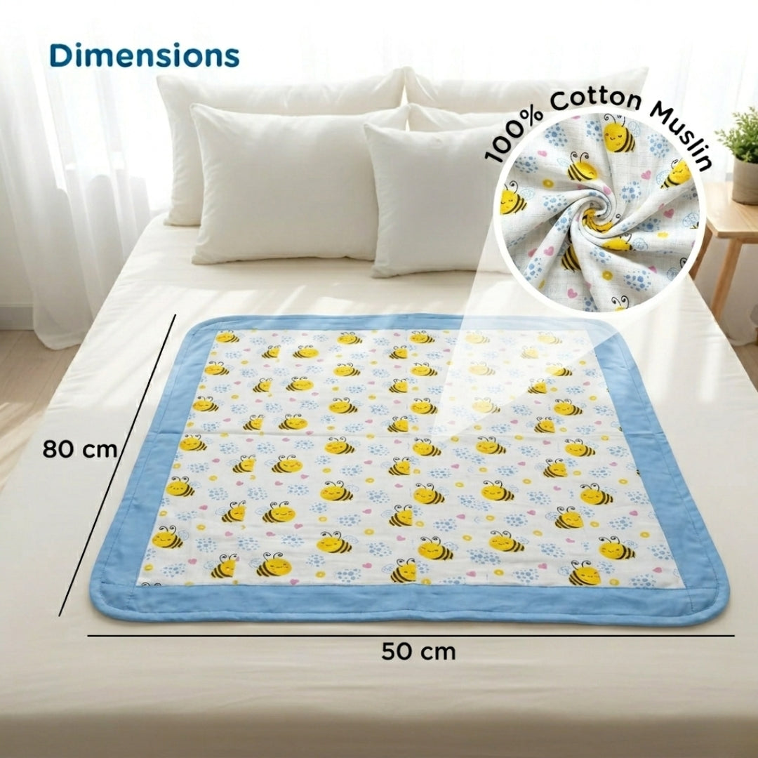 Muslin Receiving Towel or Holding Sheet - Honeybee Love