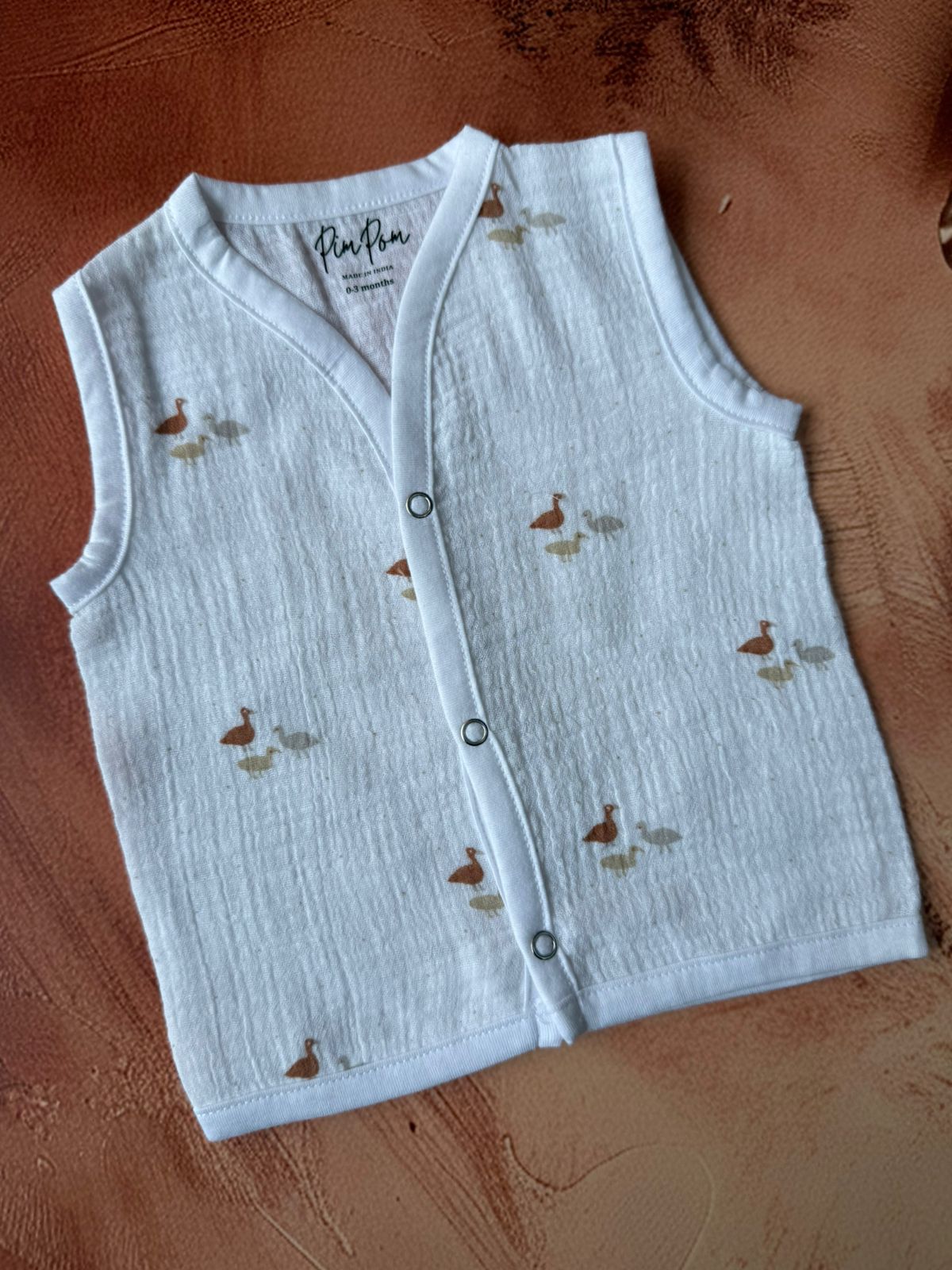 Crinkled Muslin Baby Jabla - Bird