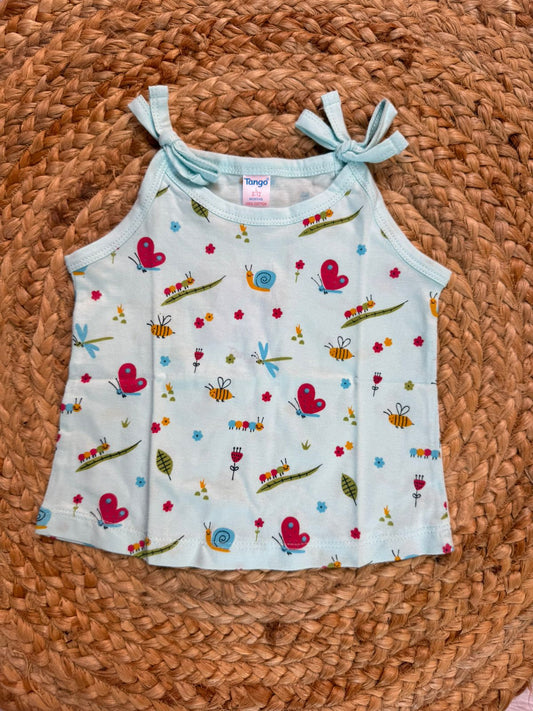 Girl Baby Vest – Butterfly Blue