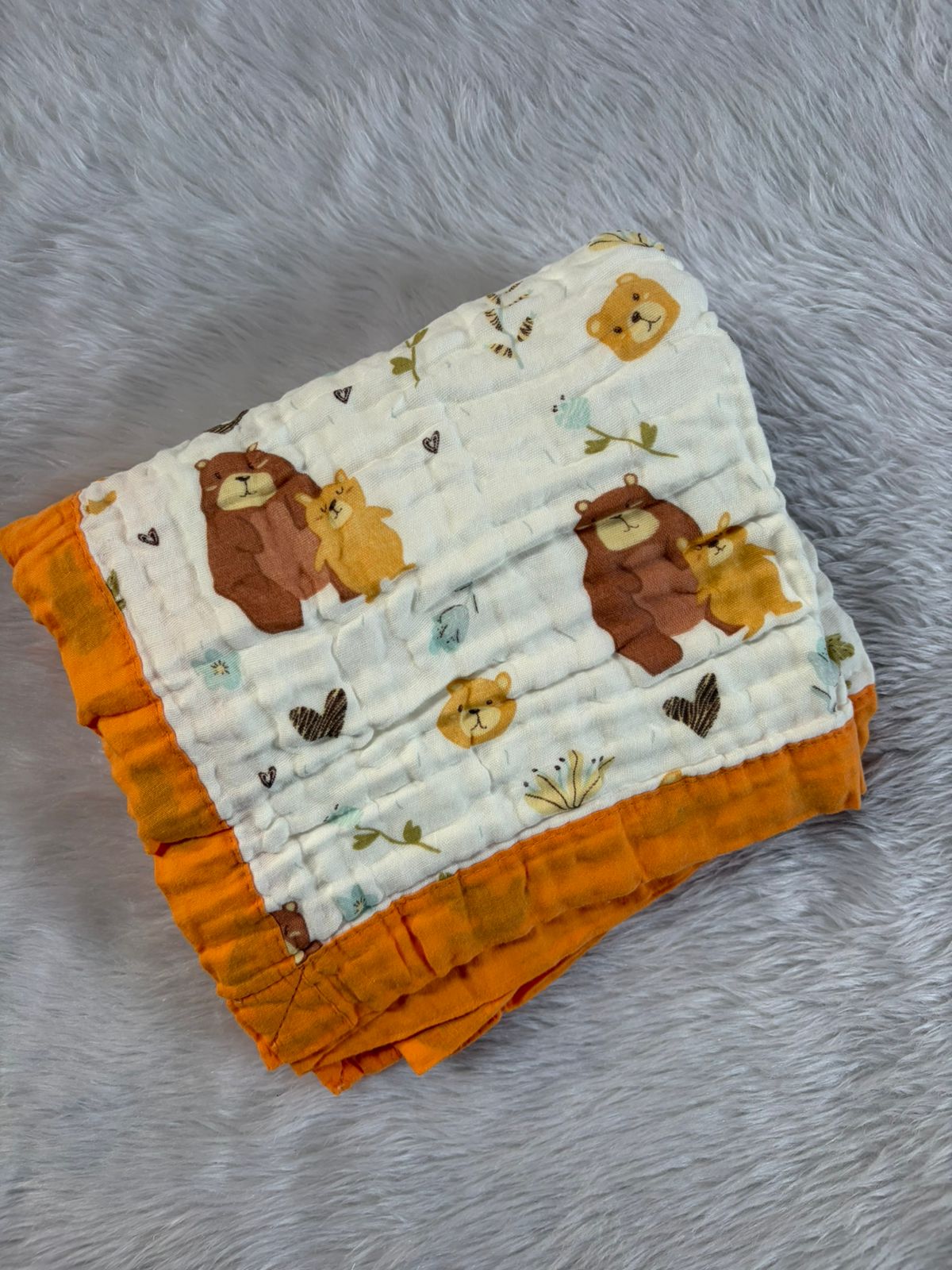 Muslin Blanket 6 Layer - Bears
