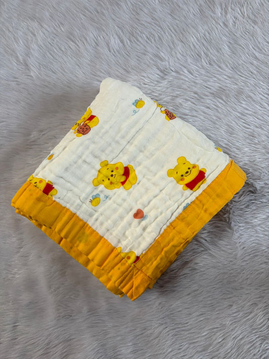 Muslin Blanket 6 Layer - Yellow Panda
