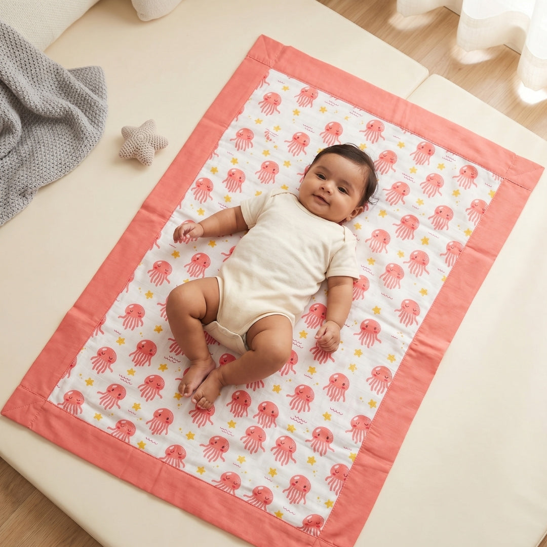 Muslin Receiving Towel or Holding Sheet - Jellyfish