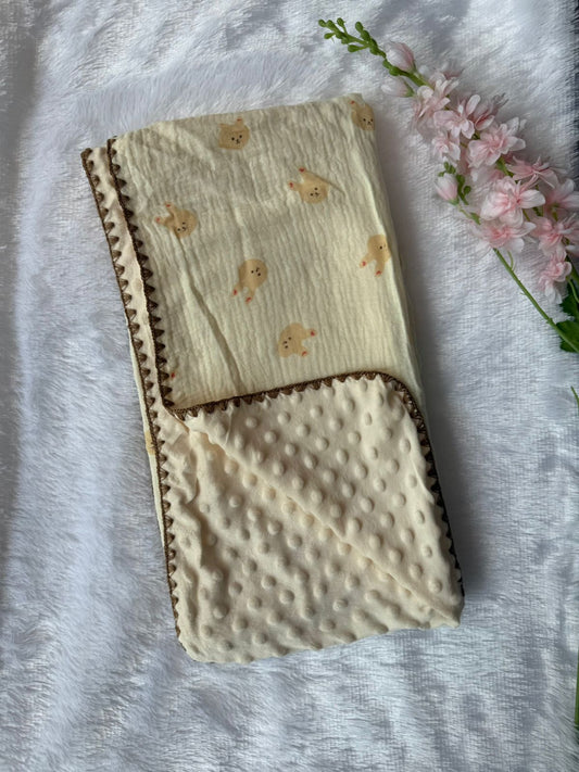 Muslin Bubble Blanket - Rabbit Face