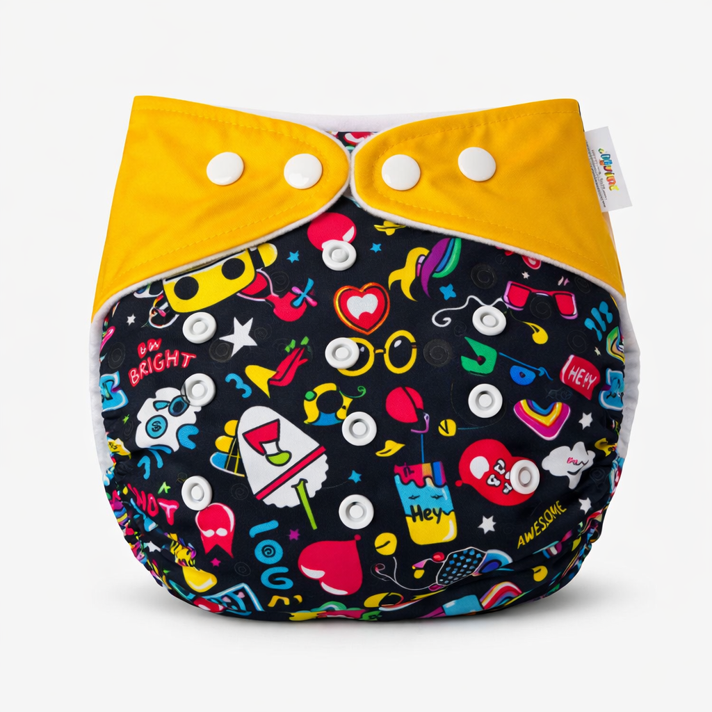 OneFit Free Size Cloth Diapers - Black