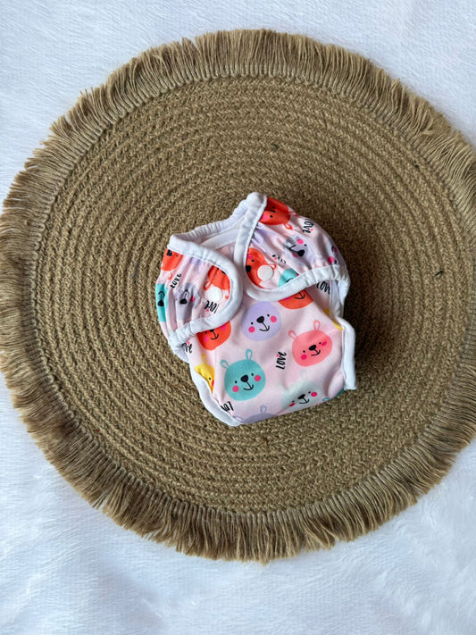 New Born Cloth Diapers - Bear Face