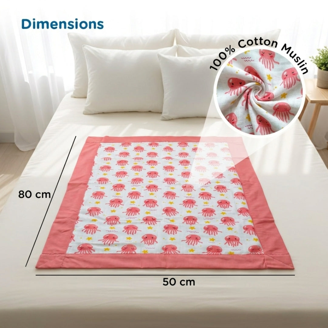 Muslin Receiving Towel or Holding Sheet - Jellyfish