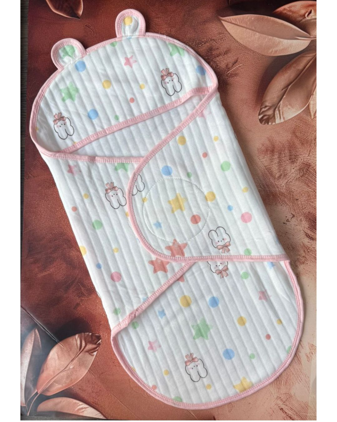 Premium Baby Swaddle -  Stars Velcro Type