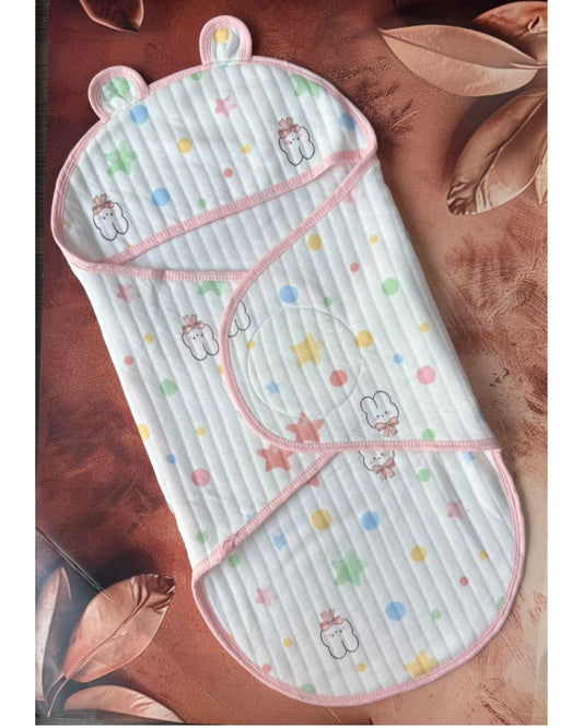 Premium Baby Swaddle -  Stars Velcro Type