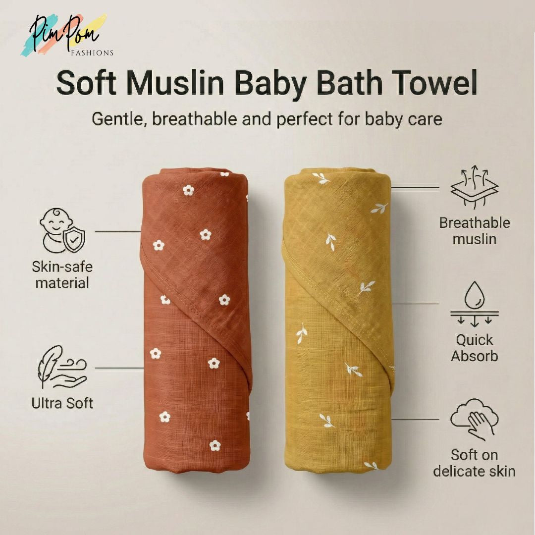 Muslin Bath Towels - Combo 2