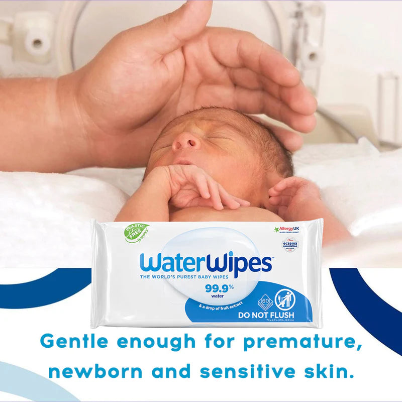Water Wipes Original Baby Wipes – Pack of 1 (60 Wipes)